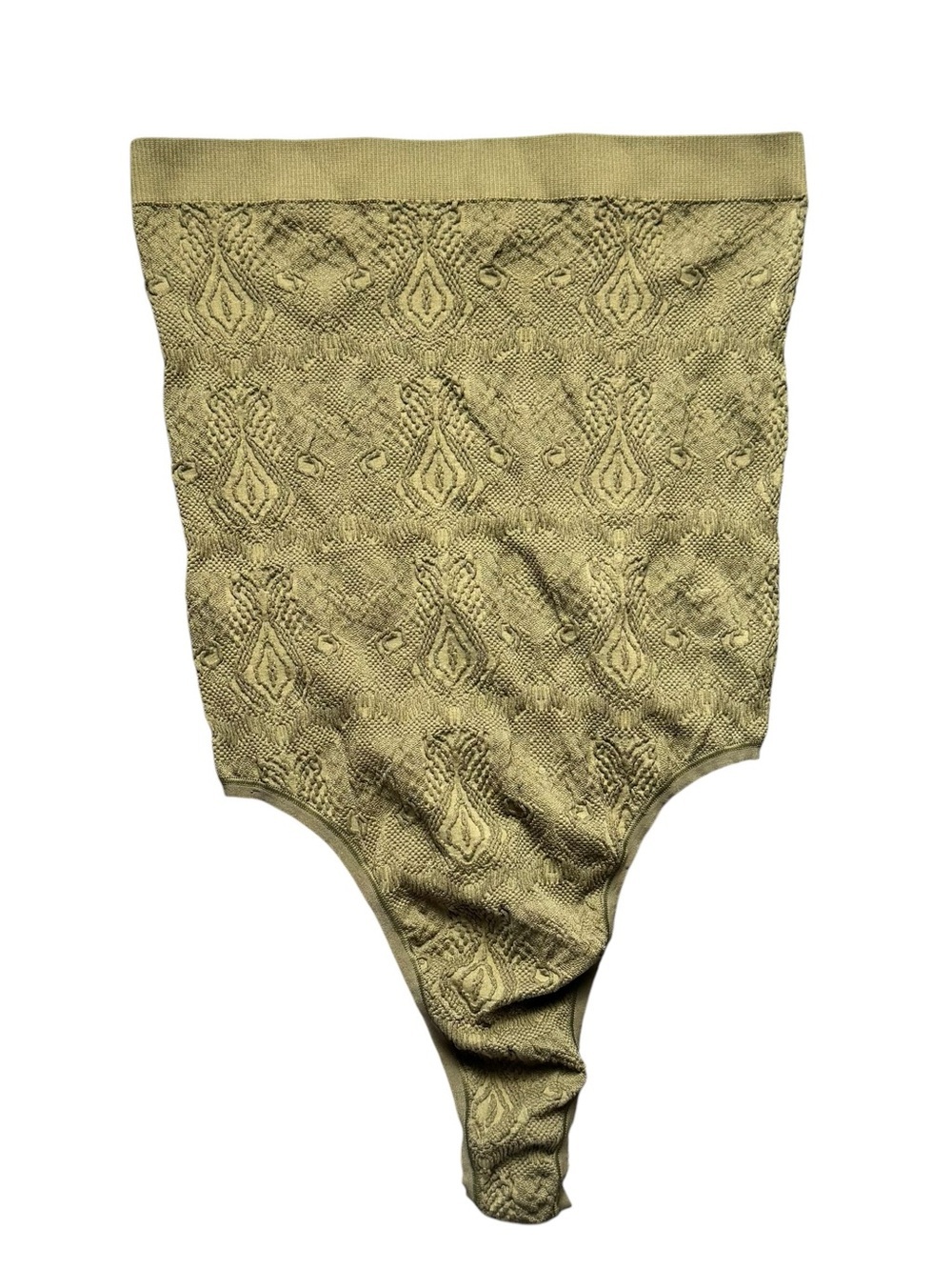 Out From Under Textured Jacquard Knit Strapless Thong Bodysuit Size M - Boho